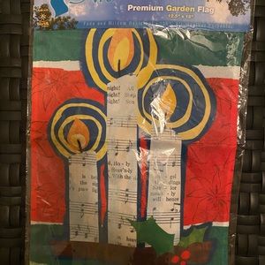 Breeze Art Christmas Garden Yard Flag 12.5"x18" All Is Bright Candles New